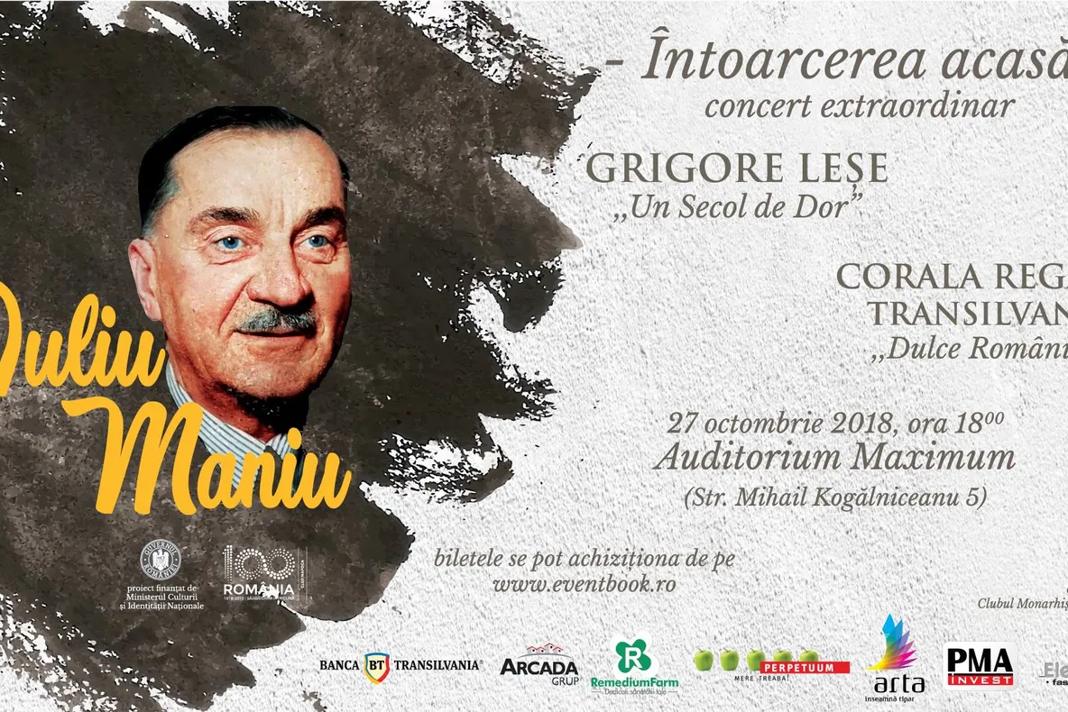 Concert caritabil, la Cluj, pentru restaurarea Casei Memoriale “Iuliu Maniu”