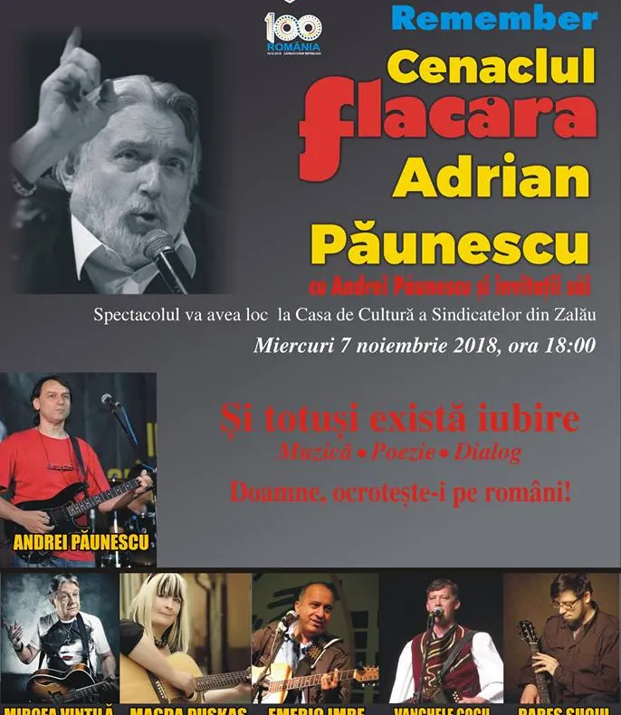 Spectacol de muzică folk  - „Remember Cenaclul Flacăra''