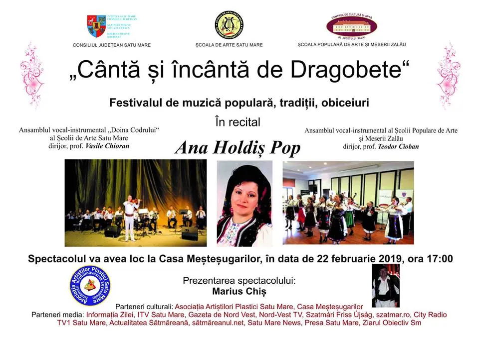 ''Cântă și încântă de Dragobete'': Școala Populară, în spectacol la Satu Mare