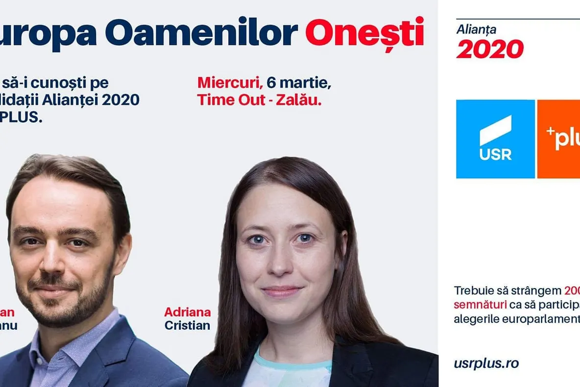 Candidați ai Alianței 2020 USR PLUS vor fi prezenți azi în Zalău