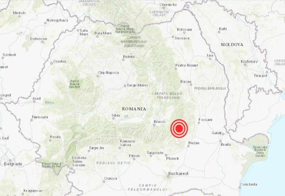 DOUĂ CUTREMURE ÎNREGISTRATE JOI DIMINEAȚĂ ÎN ZONA SEISMICĂ VRANCEA 