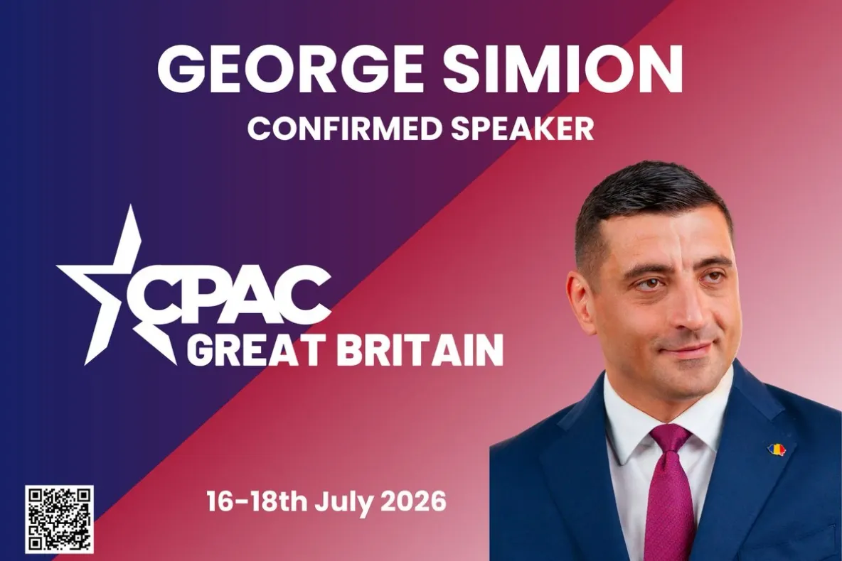 George Simion, liderul AUR, prezent în Marea Britanie la CPAC (Conservative Political Action Conference).Mișcarea suveranistă europeană își consolidează alianțele