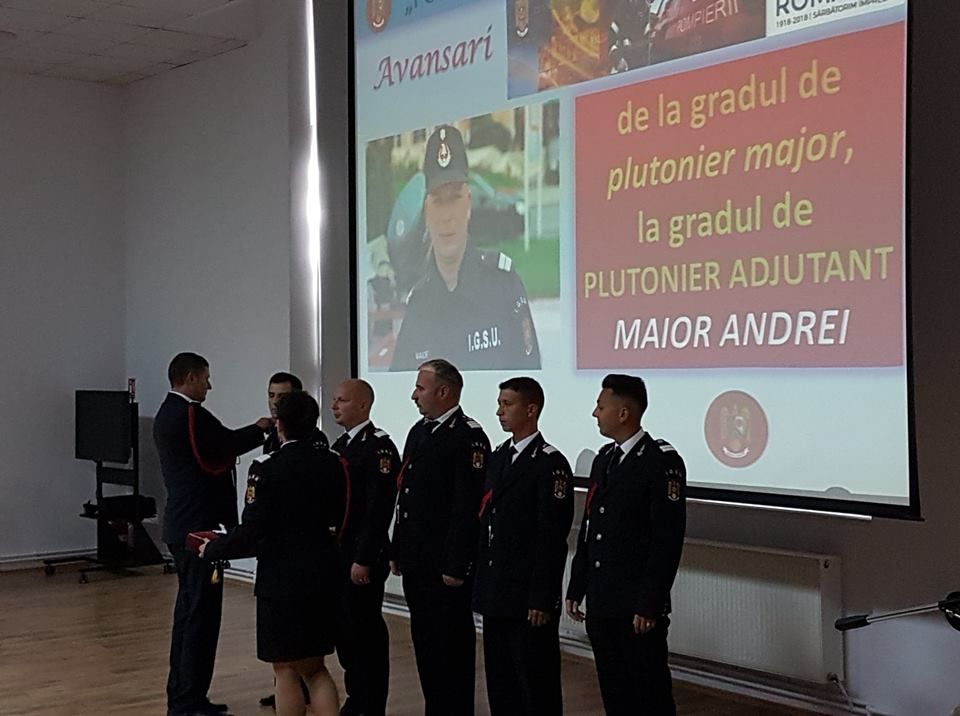 Avansări în grad, diplome și felicitări de ''Ziua Pompierilor''