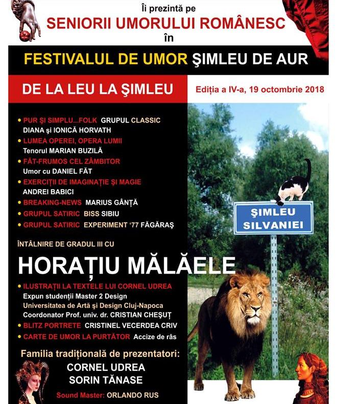 Festivalul de umor Șimleu de Aur ''De la Leu la Șimleu'' , la o nouă ediţie. Intrarea liberă!