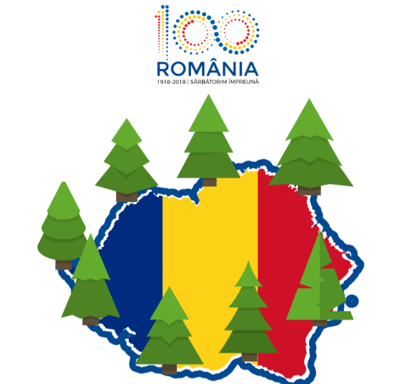 Premergător  Zilei Naţionale: ''Fiii satului Sălăjeni'' creează conturul hărţii României Mari prin plantarea a 100 de arbori