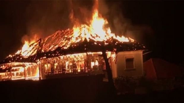 Incendiu într-o gospodărie din localitatea Buciumi. Camera centralei termice, cuprinsă de flăcări