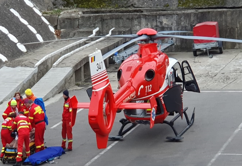 Zălăuan în stare critică, transportat cu elicopterul SMURD de la Zalău la Cluj-Napoca