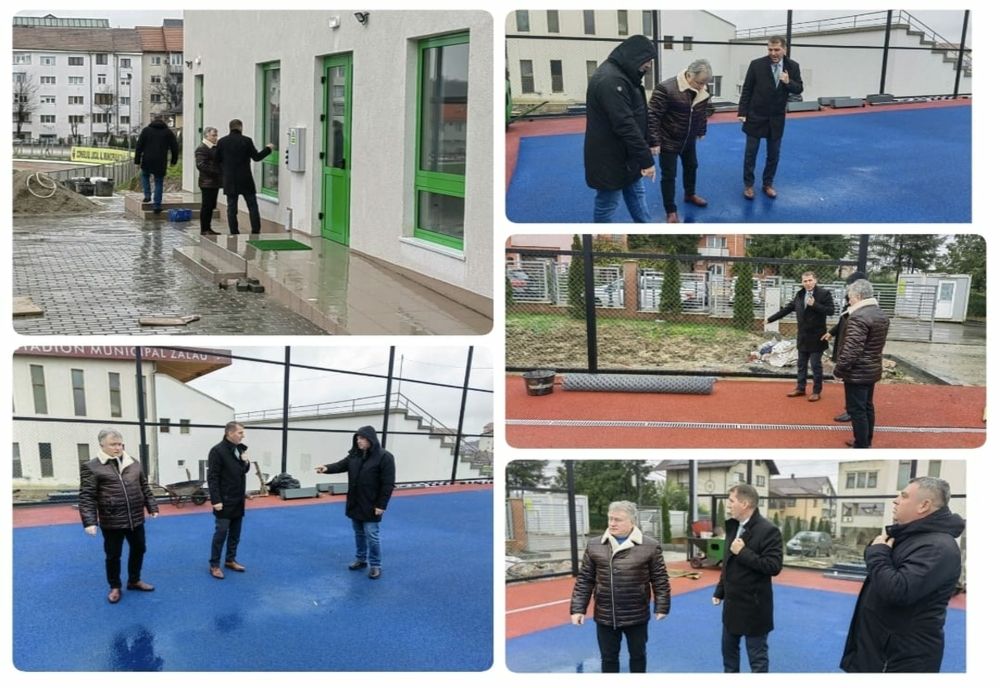 Terenul de sport multifuncțional de la Stadionul Municipal din Zalău prinde contur