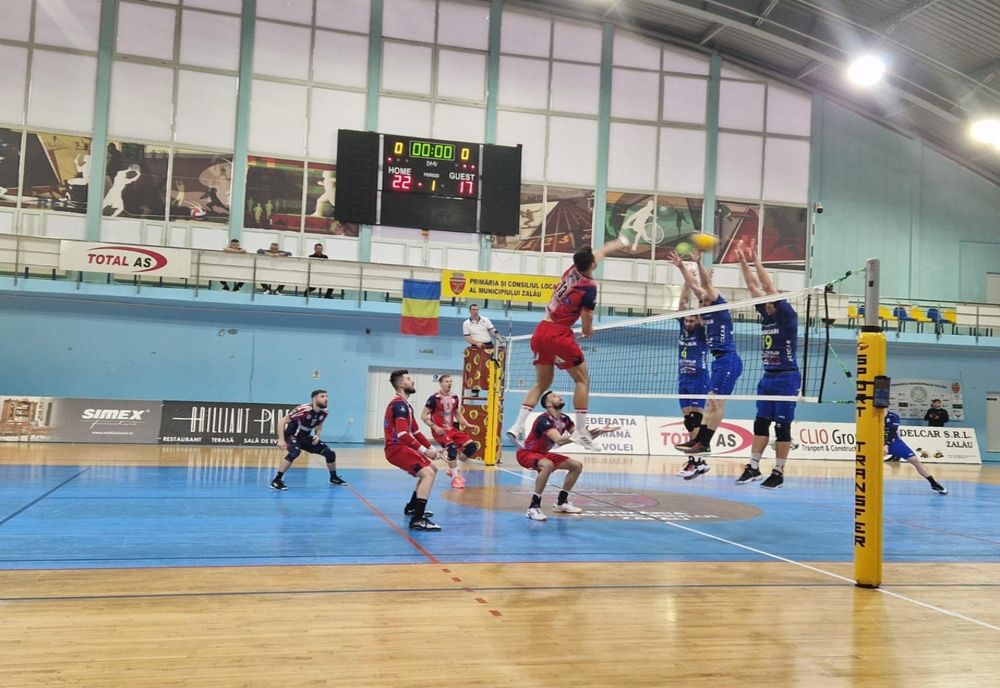 CSM Arcada Galați învinsă surprinzător de SCM Zalău în al doilea meci din sferturile de finală ale play-off-ului Diviziei A1 la volei masculin