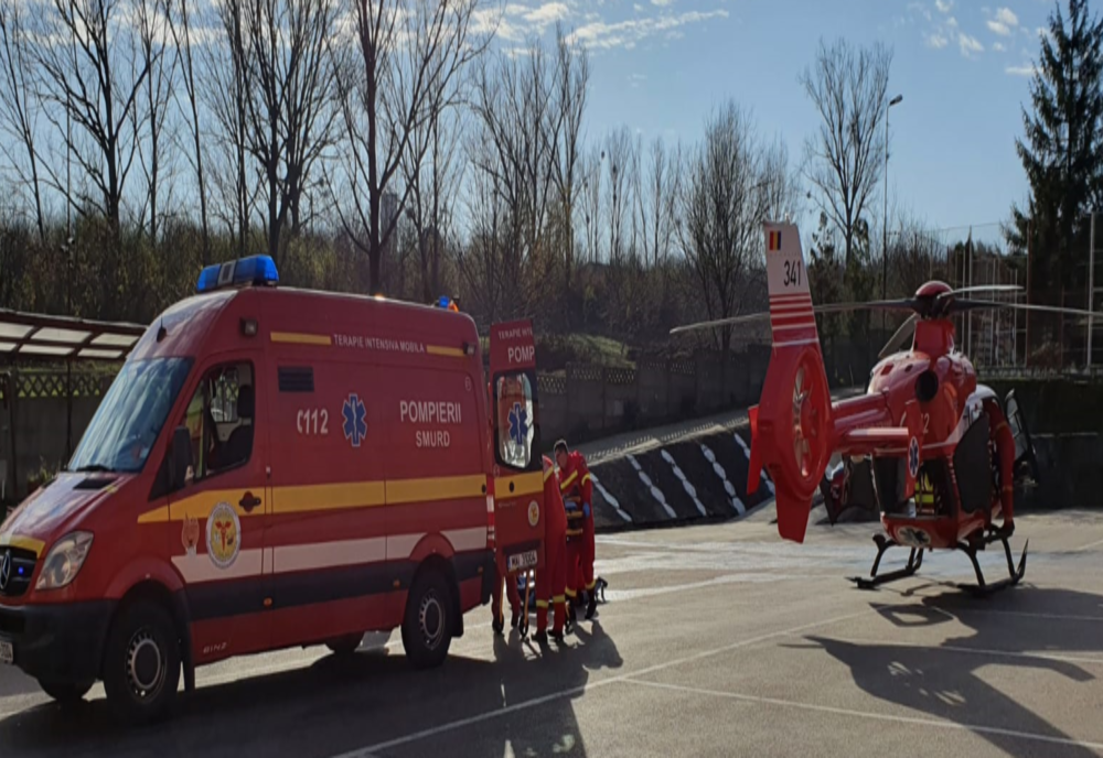 Un bărbat din Zimbor, aflat în stare de inconştienţă, preluat de elicopterul SMURD
