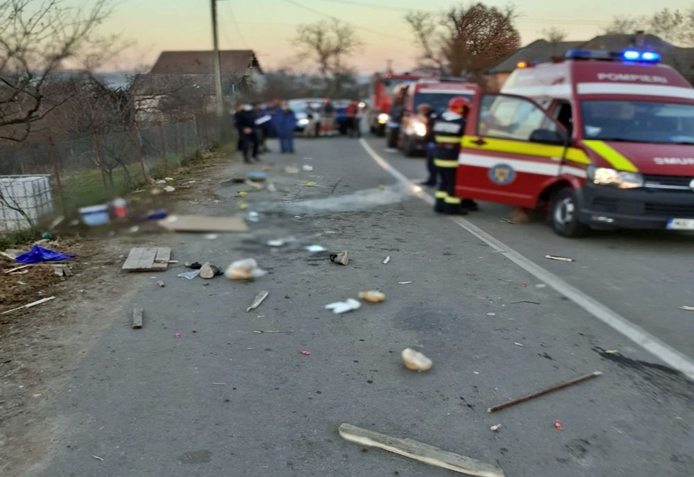 Accident în Buciumi! Căruță, lovită de un autoturism. Un bărbat de 69 de ani și doi minori, la spital