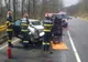 FOTO | Accident pe Meseş între un microbuz şi un autoturism! Trei persoane au fost rănite
